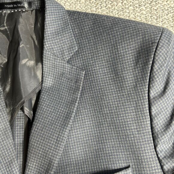 JKT Britches by Samtex Mens Suit Jacket 42R Navy Gray - Picture 3 of 11